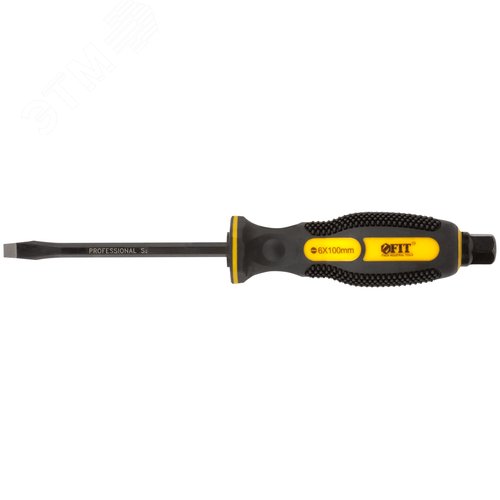 Изображение товара Отверткa ударная, сталь S2, шестигран.жало, боек под ключ, прорезиненная ручка, Профи 6х100 мм SL (шт)