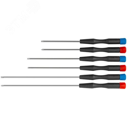 Изображение товара Отвертки для точных работ удлиненные 6 шт, PH/SL (шт)