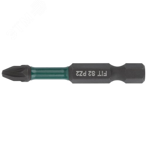 Биты кованые ударные, сталь S2, односторонние  50 мм PZ2, Профи 10 шт., блистер - фото 1