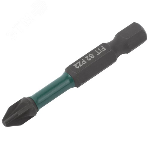 Биты кованые ударные, сталь S2, односторонние  50 мм PZ2, Профи 10 шт., блистер - фото 2