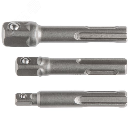 Изображение товара Адаптеры под головки с хвостовика SDS+ набор 3 шт, легированная сталь (шт)