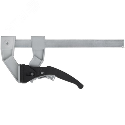 Изображение товара Струбцина рычажная быстрозажимная, усилие сжатия 200 кг, рычажный храповый механизм, металлический корпус, Профи, 90 х 200 мм (шт)