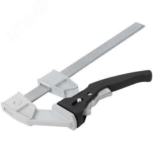 Струбцина рычажная быстрозажимная, усилие сжатия 200 кг, рычажный храповый механизм, металлический корпус, Профи, 90 х 200 мм - фото 2