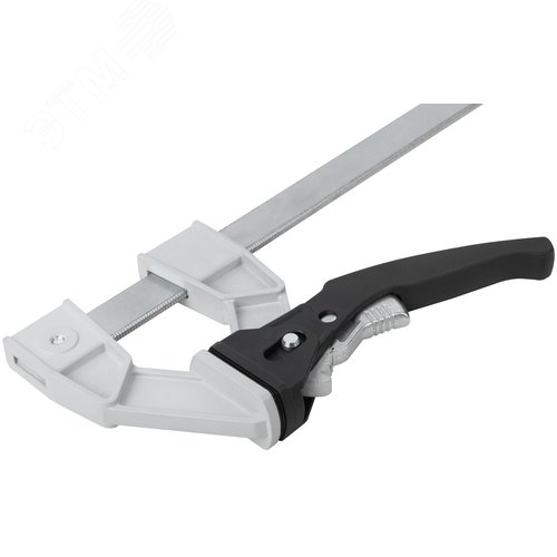 Струбцина рычажная быстрозажимная, усилие сжатия 200 кг, рычажный храповый механизм, металлический корпус, Профи, 90 х 200 мм - фото 4