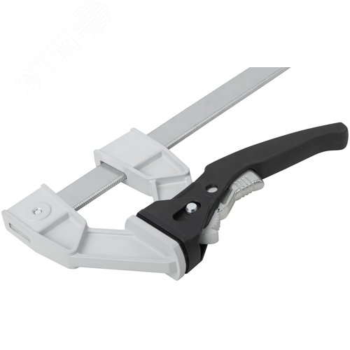 Струбцина рычажная быстрозажимная, усилие сжатия 200 кг, рычажный храповый механизм, металлический корпус, Профи, 90 х 300 мм - фото 4