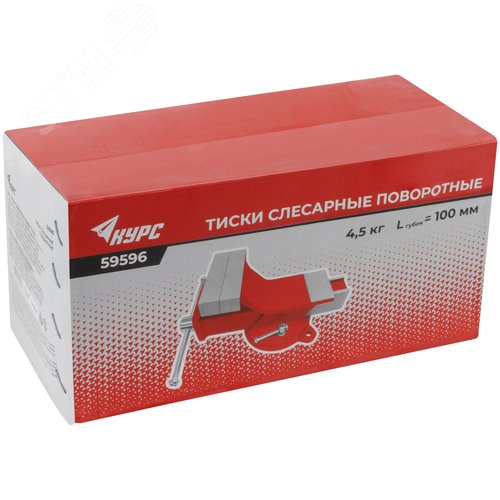Тиски слесарные поворотные стальные 100 мм ( 4,5 кг) - фото 3