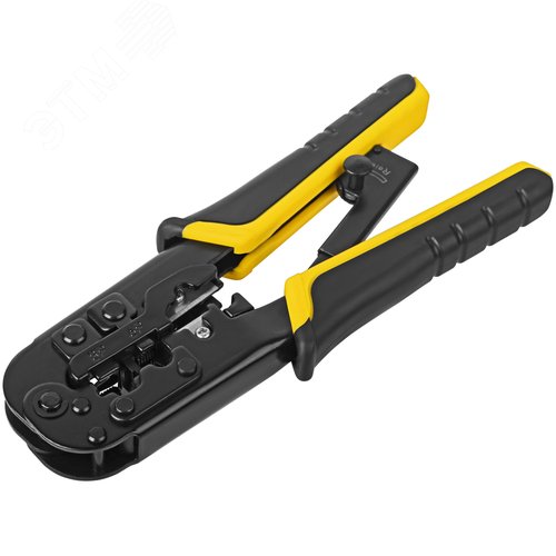 Кримпер для обжима разъемов RJ11, RJ12, RJ45, пластиковые прорезиненные ручки, 190 мм - фото 2