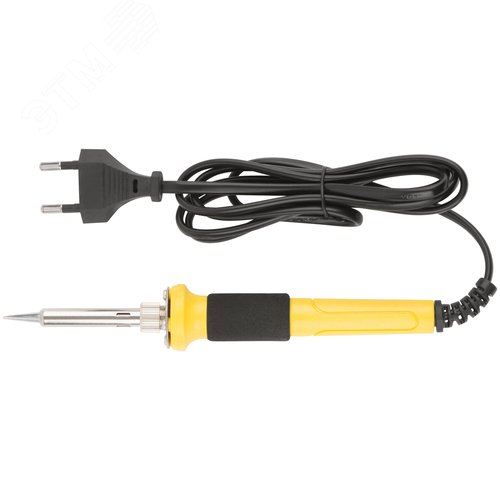 Изображение товара Паяльник 220В, керамический нагревательный элемент,пластиковая ручка, конусное медное жало, 50Вт (шт)