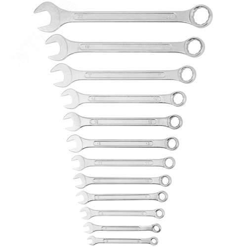 Изображение товара Ключи комбинированные в пластиковом держателе Хард , набор 6 шт. (8-17 мм) (шт)