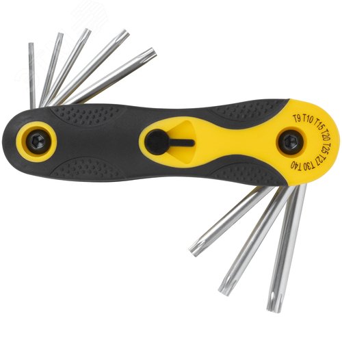 Ключи TORX CrV 8 шт. (T9-T40) складные - фото 1