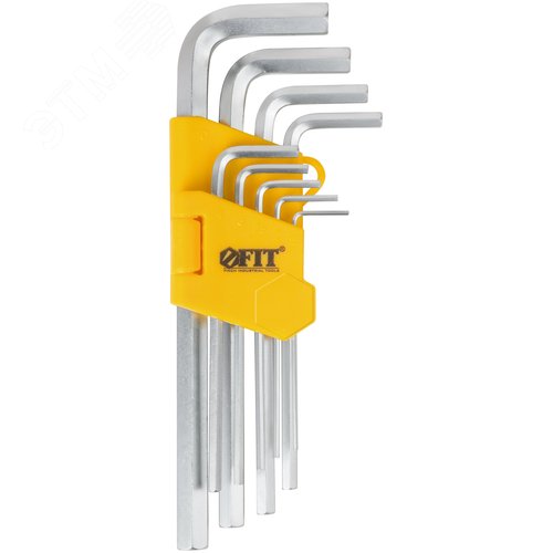 Ключи шестигранные, CrV сталь , 9 шт., 1,5-10 мм, длинные, в пластиковом держателе - фото 2