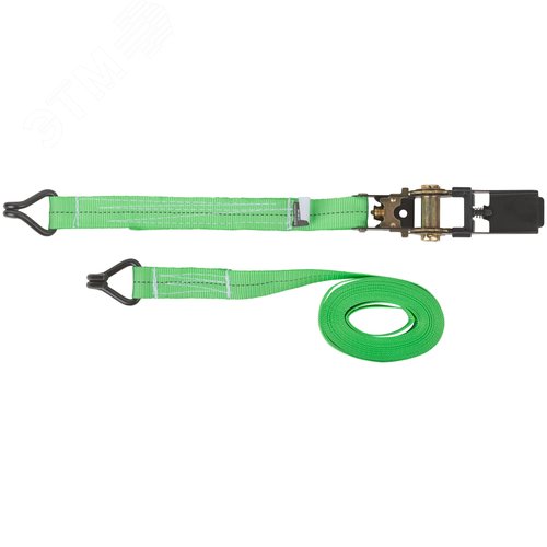 Ремень для крепления груза, храповый механизм 110 мм, полиэфирная лента 25 мм x 5 м, 800 / 1600 кг - фото 2