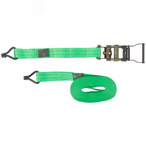 Ремень для крепления груза, храповый механизм 135 мм, полиэфирная лента 38 мм x 8 м, 1500 / 3000 кг - фото 2