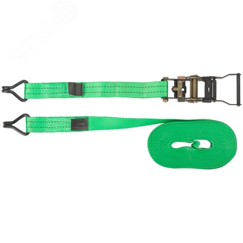 Ремень для крепления груза, храповый механизм 135 мм, полиэфирная лента 38 мм x 12 м, 1500 / 3000 кг - фото 2