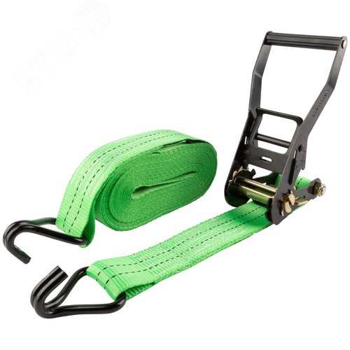 Ремень для крепления груза, храповый механизм 230 мм, полиэфирная лента 50 мм x 8 м, 2000 / 4000 кг - фото 1