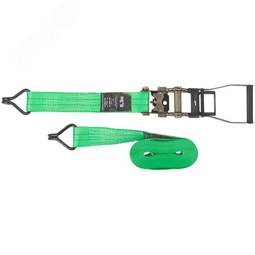 Ремень для крепления груза, храповый механизм 230 мм, полиэфирная лента 50 мм x 8 м, 2000 / 4000 кг - фото 2