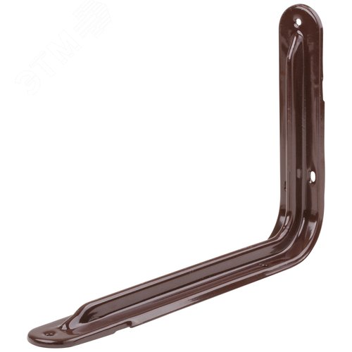 Изображение товара Уголок-кронштейн усиленный коричневый 160x250 мм (1,0 мм) (шт)