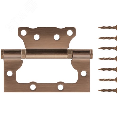 Петля дверная универсальная (без врезки) "Станда  рт" 100х75х2.5 мм старая бронза (2ВВ - АВ) - фото 1