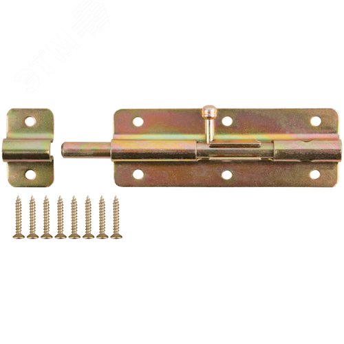 Изображение товара Шпингалет накладной, 120 мм, желтый цинк (шт)