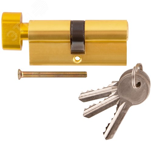 Изображение товара Цилиндровый механизм ''Фабрика замков'' 70 мм, ключ-завертка, латунь (шт)