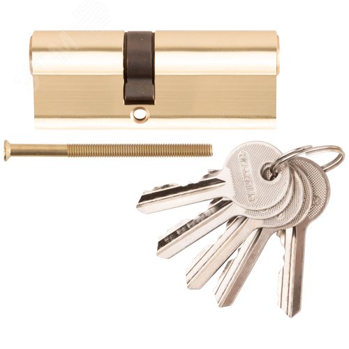 Изображение товара Цилиндровый механизм ''PALLADIUM'' асимметричный, 80 мм, ключ-ключ, латунь (шт)