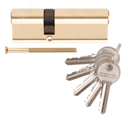 Изображение товара Цилиндровый механизм ''PALLADIUM'' асимметричный, 90 мм, ключ-ключ, латунь (шт)
