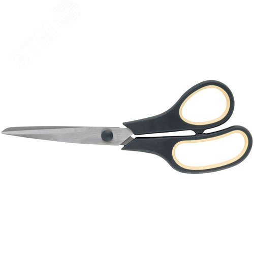 Изображение товара Ножницы бытовые нержавеющие, прорезиненные ручки, толщина лезвия 1.8 мм, 225 мм (шт)