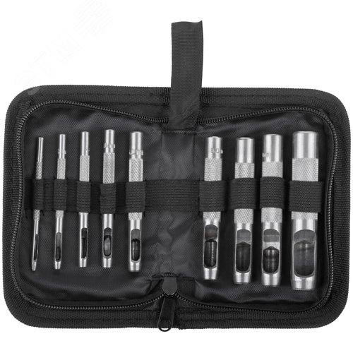 Пробойники для кожи, набор  9 шт. (отверстия 2-3-4-5-6-8-9-10-13 мм ) - фото 1