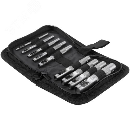 Пробойники для кожи, набор  9 шт. (отверстия 2-3-4-5-6-8-9-10-13 мм ) - фото 2