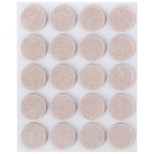 Изображение товара Подкладки для мебели самоклеющиеся круглые 17 мм, 20 шт., войлок (шт)