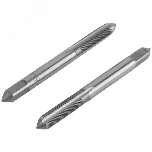 Метчики метрические, легированная сталь, набор 2 шт.  М6х0,5 мм - фото 2