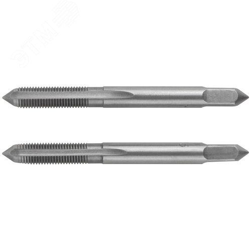 Метчики метрические, легированная сталь, набор 2 шт.  М6х0,75 мм - фото 1