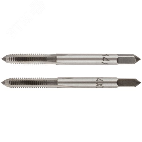 Изображение товара Метчики метрические, легированная сталь, набор 2 шт М4х0.7 мм (упак)