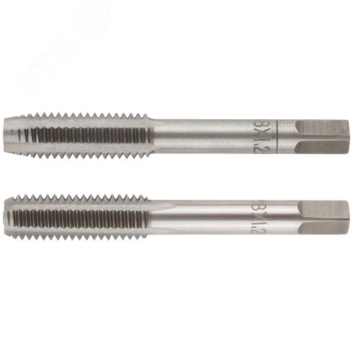 Изображение товара Метчики метрические, легированная сталь, набор 2 шт М8х1.25 мм (упак)