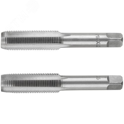 Метчики метрические, легированная сталь, набор 2 шт. М14х1,25 мм - фото 1