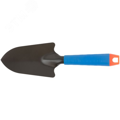 Изображение товара Совок посадочный широкий, синяя пластиковая ручка 280 мм (шт)