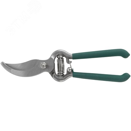 Изображение товара Секатор, режущие кромки внахлест, усиленная пружина, цельнокованый, ПВХ ручки 200 мм (шт)