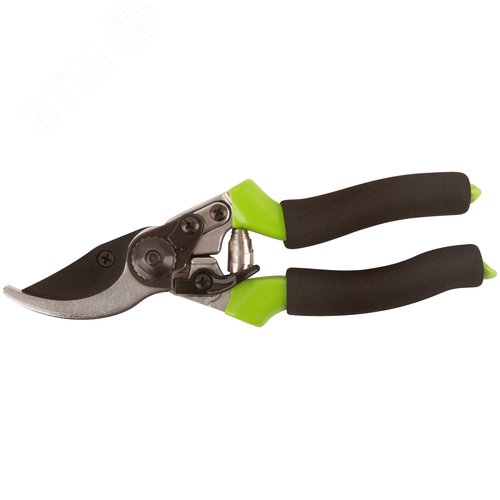 Изображение товара Секатор, режущие кромки внахлест, тефлон.покрытие лезвий, пластик.ручки с мягкими накладками 215 мм (шт)