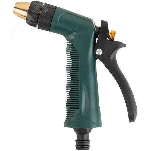 Изображение товара Пистолет для полива регулируемый, зеленый Профи 145 мм (шт)