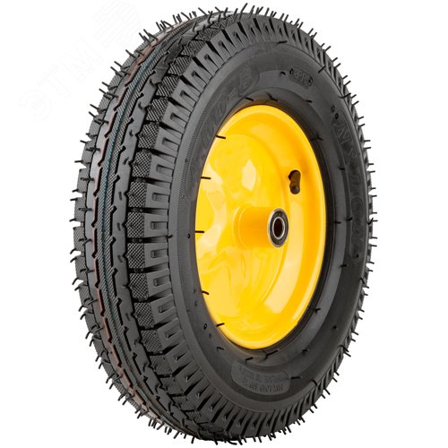 Изображение товара Колесо запасное, 8 слойная шина, 390х90x220 мм для тачек 77609, 77612 ( 4,80''/4,00''-8'' )D20 мм (шт)