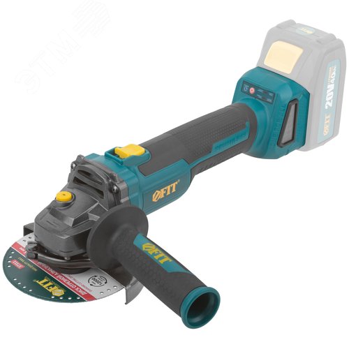 Изображение товара Шлифмашина угловая аккумуляторная 20 В, 3500/8500 об/мин, КлК 125 мм, 1,7 кг, 2 частоты вращения, бесщеточный, коробка (шт)