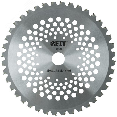 Изображение товара Диск для триммера, карбидные режущие зубья 230х25.4х40Т (шт)