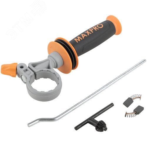 Дрель ударная 850 Вт,0-3000 об/мин,ключевой патрон 1,5-13 мм,2,4 кг,антивибрационная ручка,меалл. корпус редуктора,резиновые вставки,кор. - фото 4