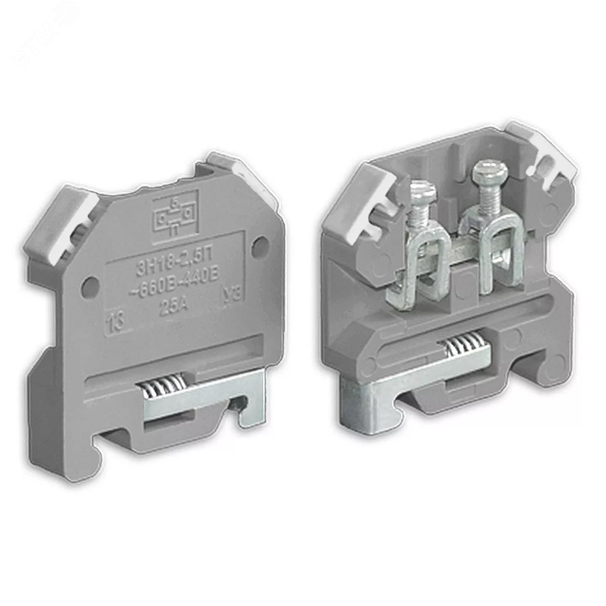 Изображение товара Зажим наборный проходной ЗН18-2,5П25 блок клеммный для электроустановок