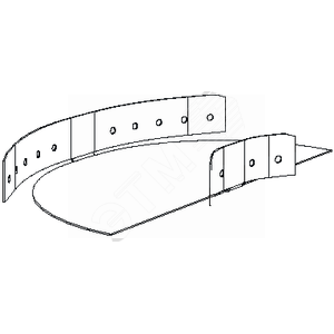 Изображение товара Элемент угловой регулируемый белый (шт)