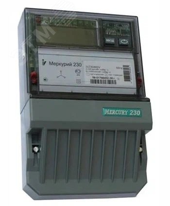 Счетчик электроэнергии Меркурий 230 AR-02 R трехфазный однотарифный, 10(100), кл.точ. 1.0/2.0, Щ, ЖКИ, RS485 230AR02R Инкотекс