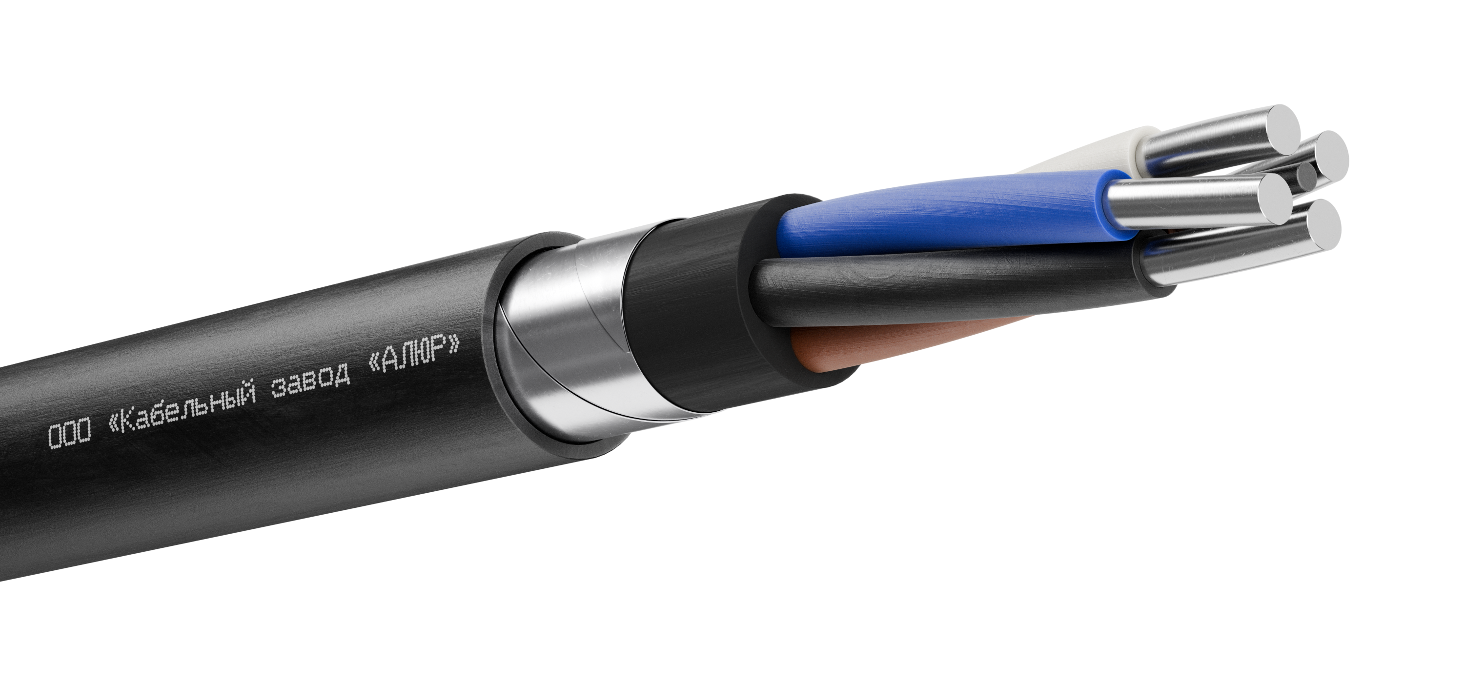 Кабель силовой АВБШвнг(А)-LS 4х10 (N)-0.66 однопроволочный барабан