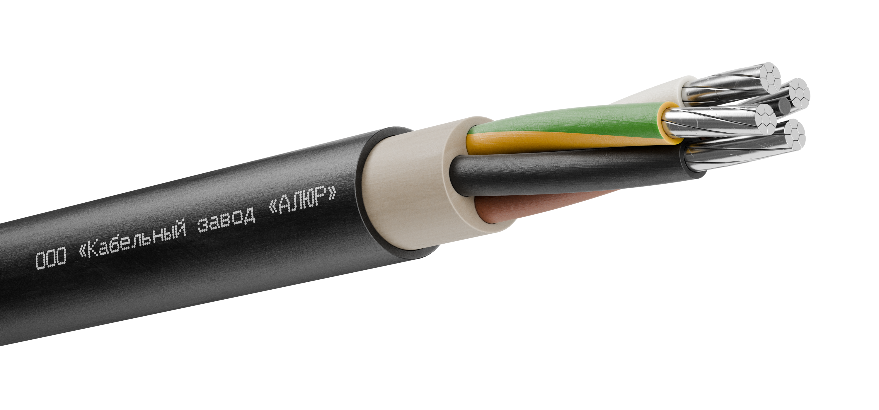 Кабель силовой АВВГ 4х35 (РЕ)-1 многопроволочный барабан