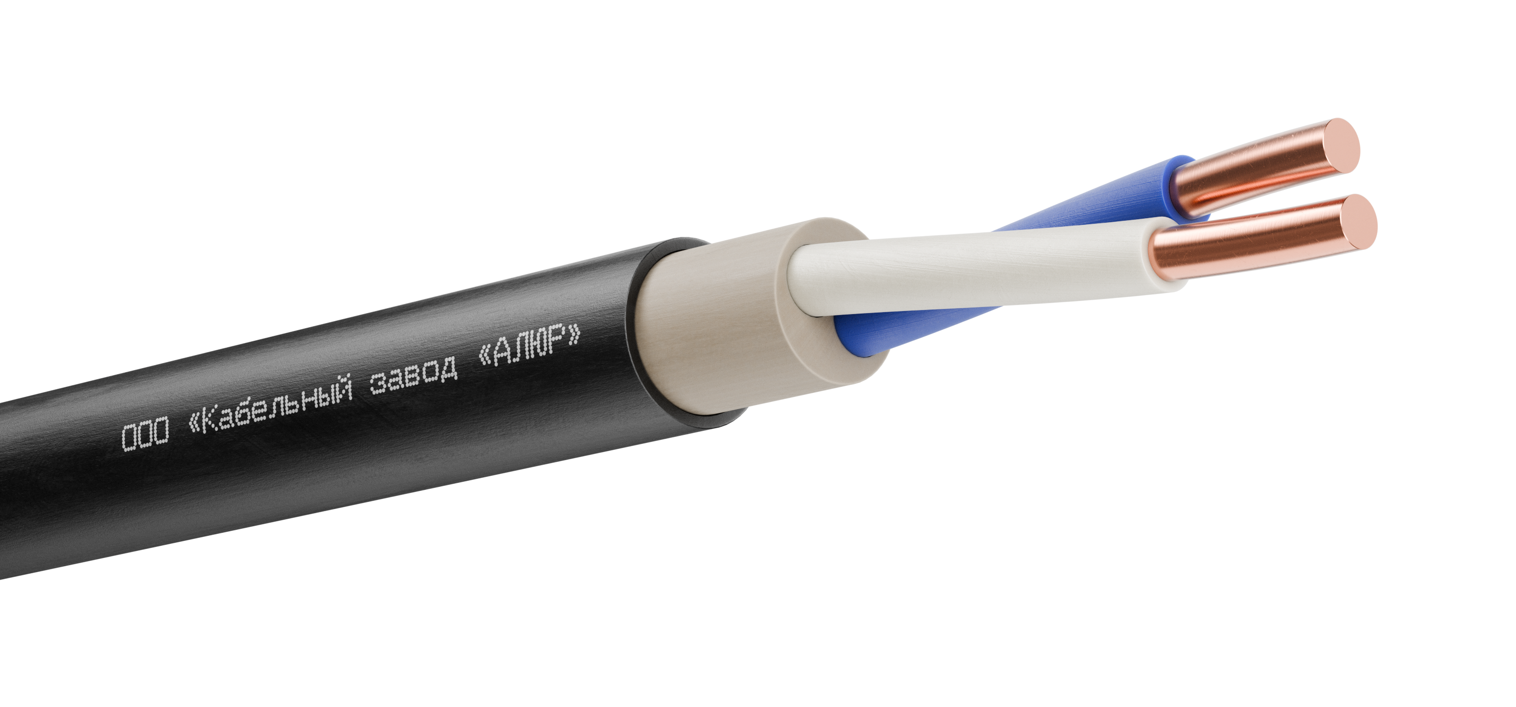Кабель силовой ВВГнг(А)-LSLTx 2х10 (N)-0.660 однопроволочный (барабан)