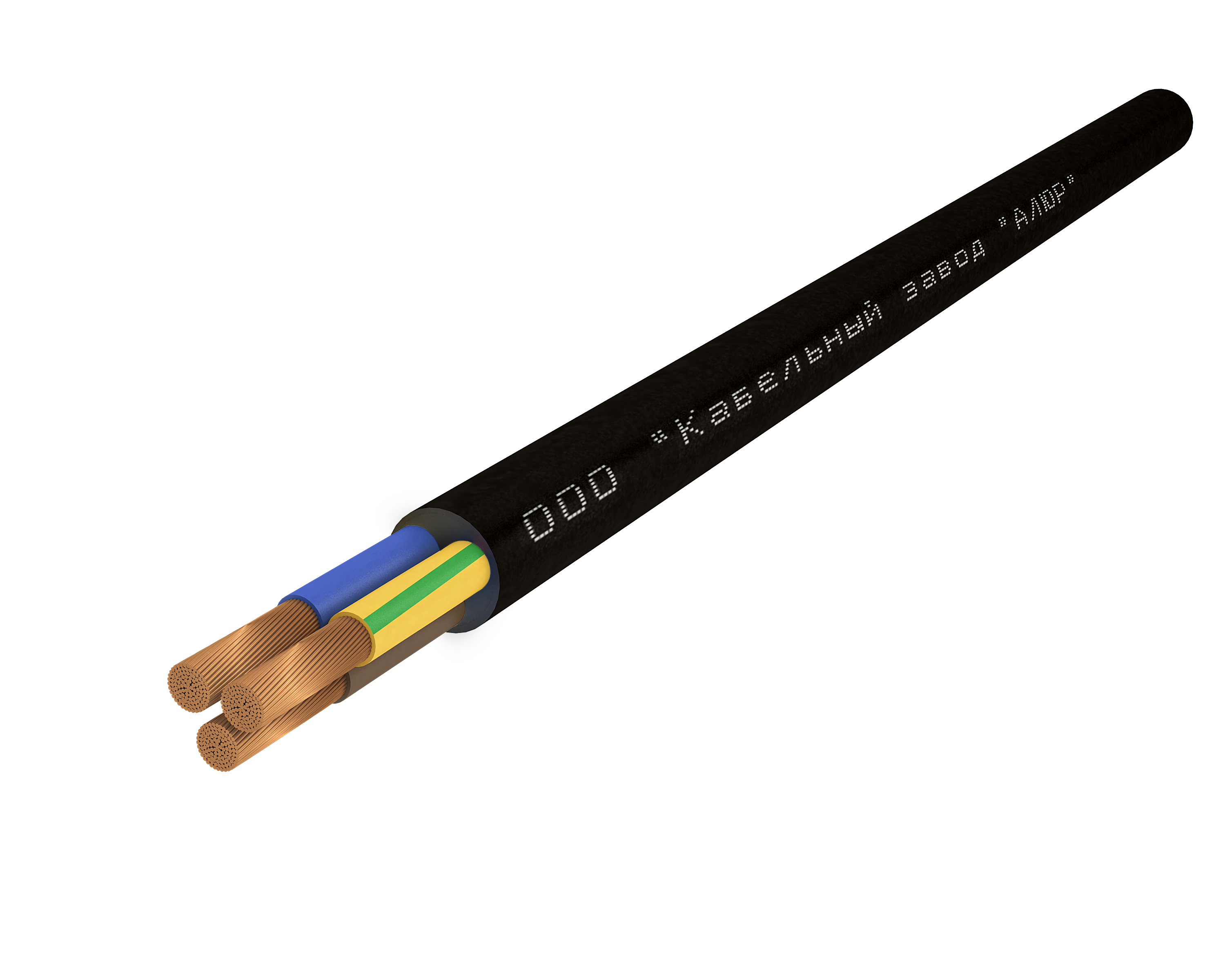 Провод ПВС 2х1.5+1х1.5-380/660 (Ч. бар)